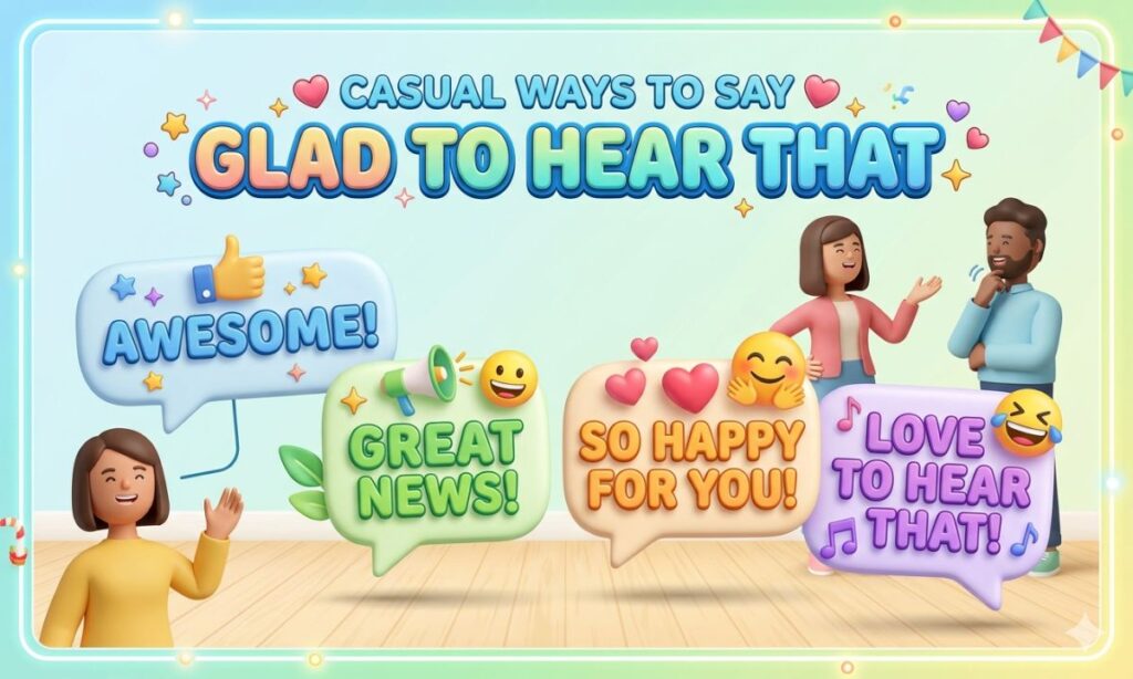 Casual Ways To Say Glad To Hear That
