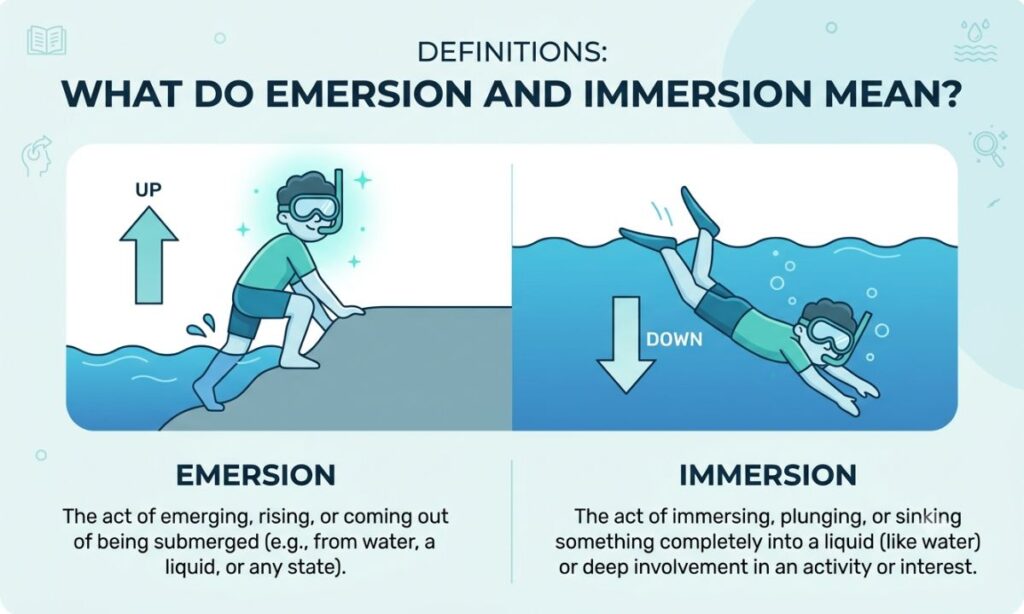 Definitions What Do Emersion and Immersion Mean