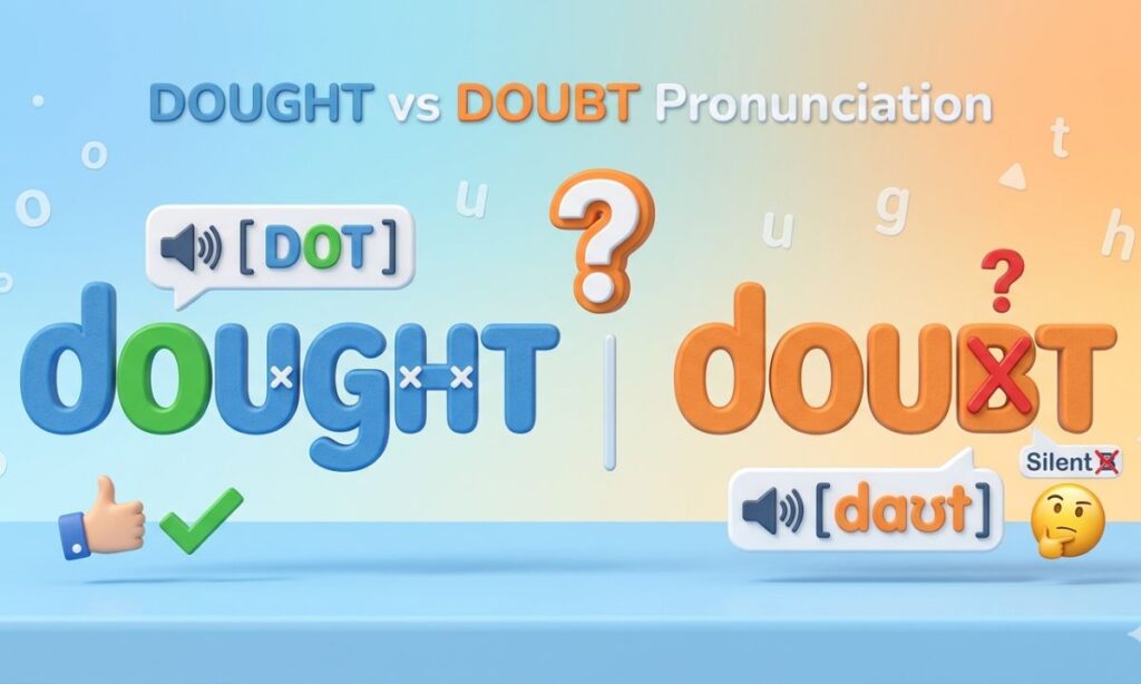 Dought vs Doubt Pronunciation