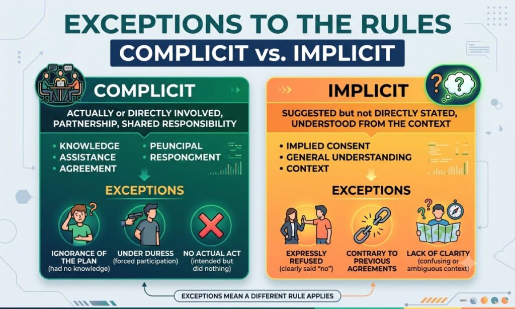 Exceptions to the Rules of Complicit vs Implicit