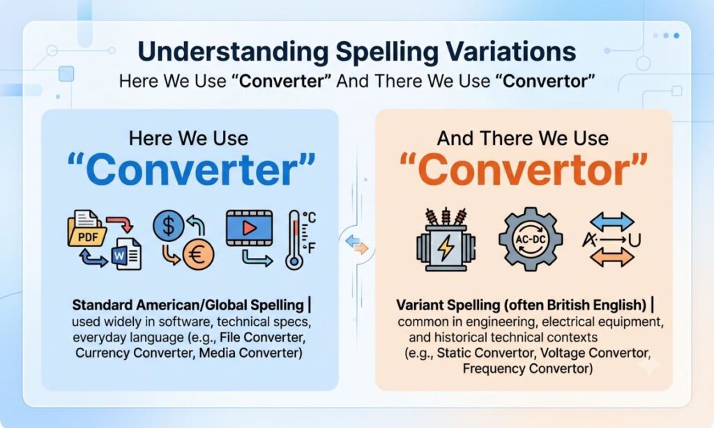 Here We Use Converter, And There We Use Convertor