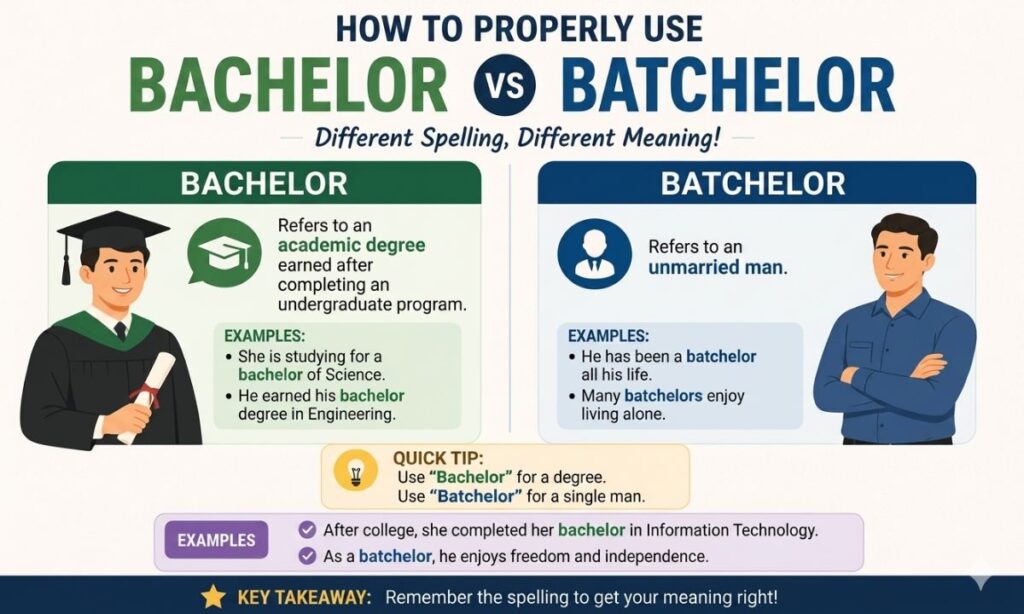 How To Properly Use Bachelor vs Batchelor