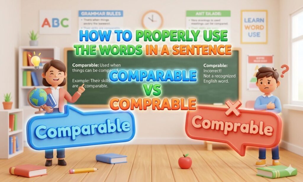 How To Properly Use The Words In A Sentence
