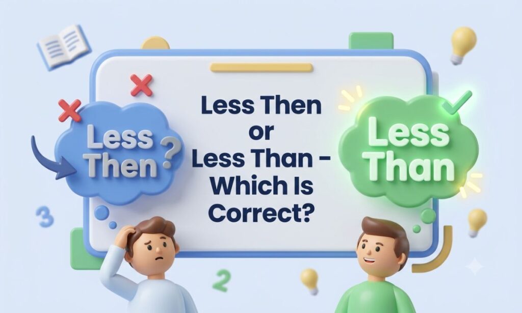 Less Then or Less Than – Which Is Correct