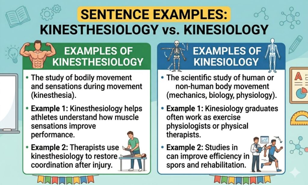 More Examples Of Kinesthesiology and Kinesiology Used In Sentences