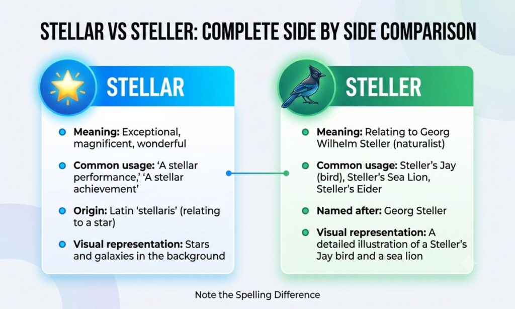 Stellar vs Steller Complete Side by Side Comparison