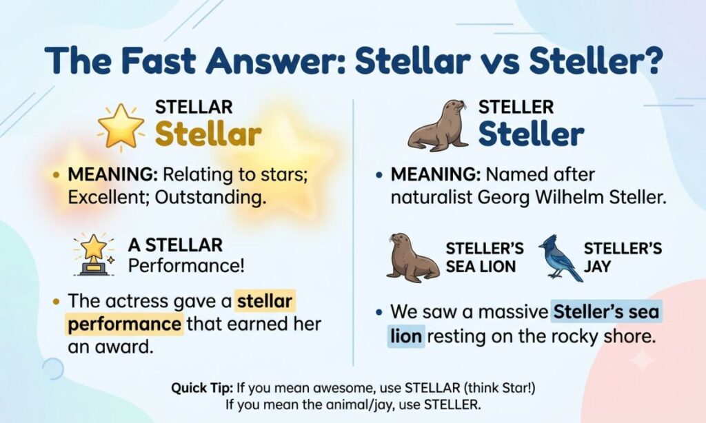 The Fast Answer Stellar vs Steller