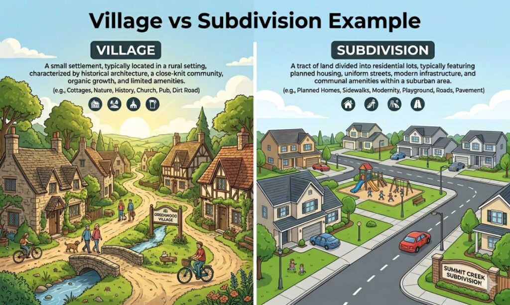 Village vs Subdivision Example