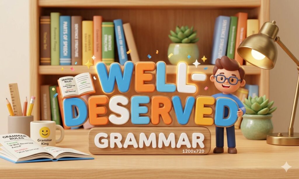 Well Deserved or Well-Deserved Grammar