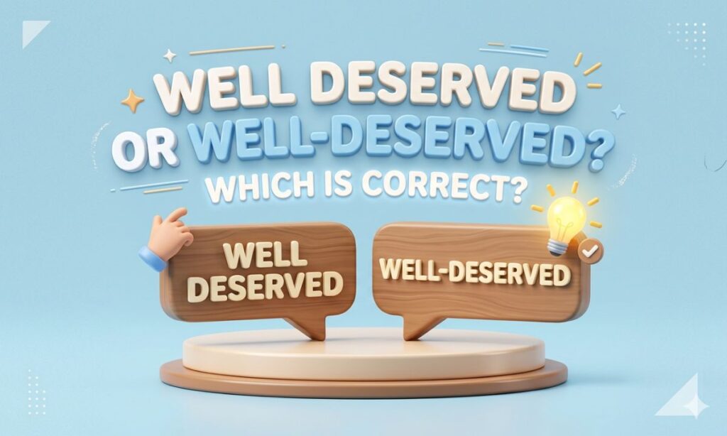 Well Deserved or Well-Deserved Which is Correct