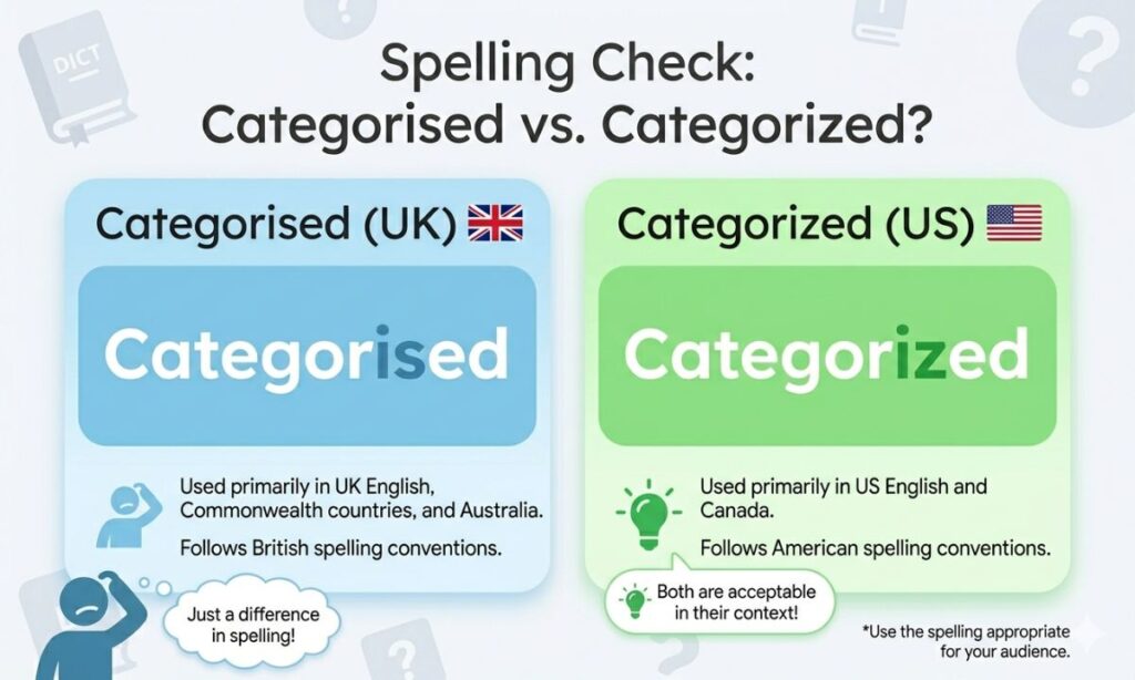 What is the Difference Between Categorised and Categorized
