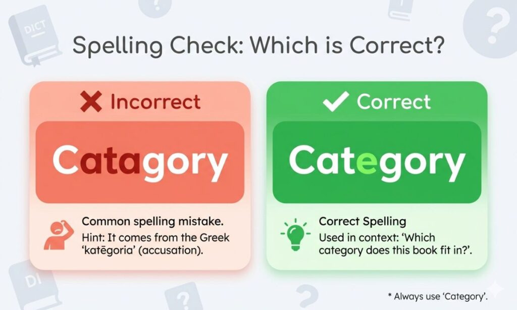 Which is Correct, Catagory or Category