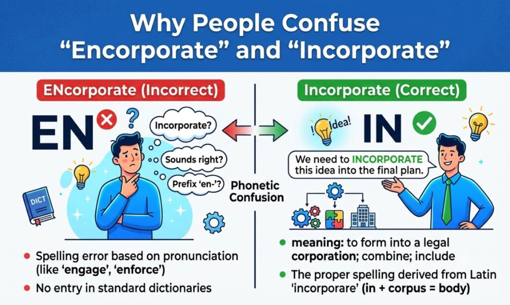 Why People Confuse Encorporate and Incorporate