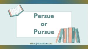 Persue or Pursue