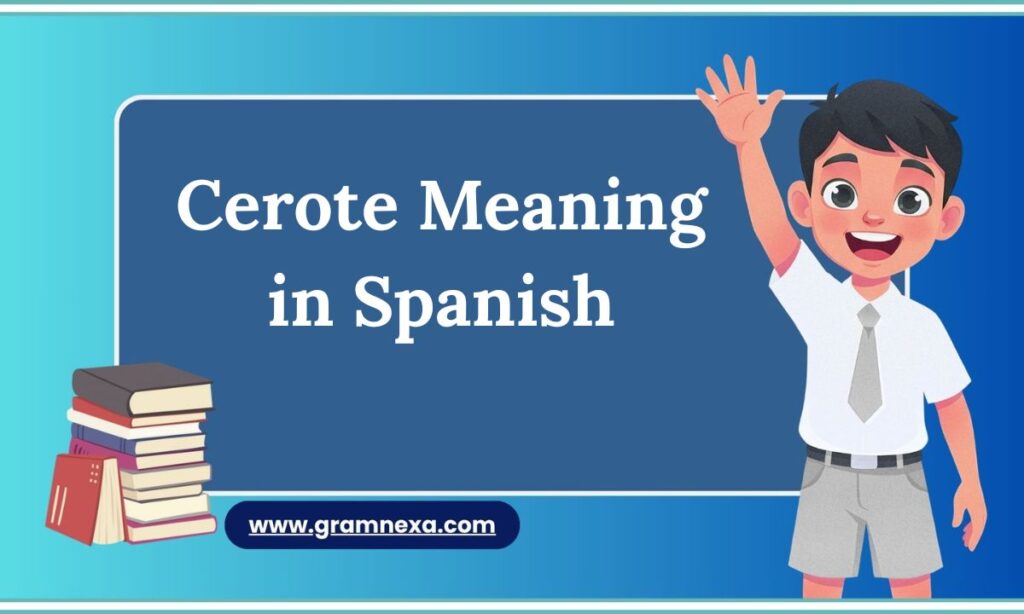 Cerote Meaning in Spanish